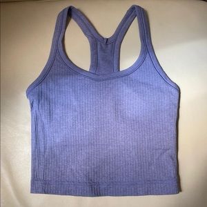 Cropped lululemon ebb to street tank peri purple